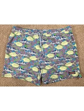 Vineyard Vines Men's "Chappy" Swim Trunks Fish and Coral Reef Size 2XL